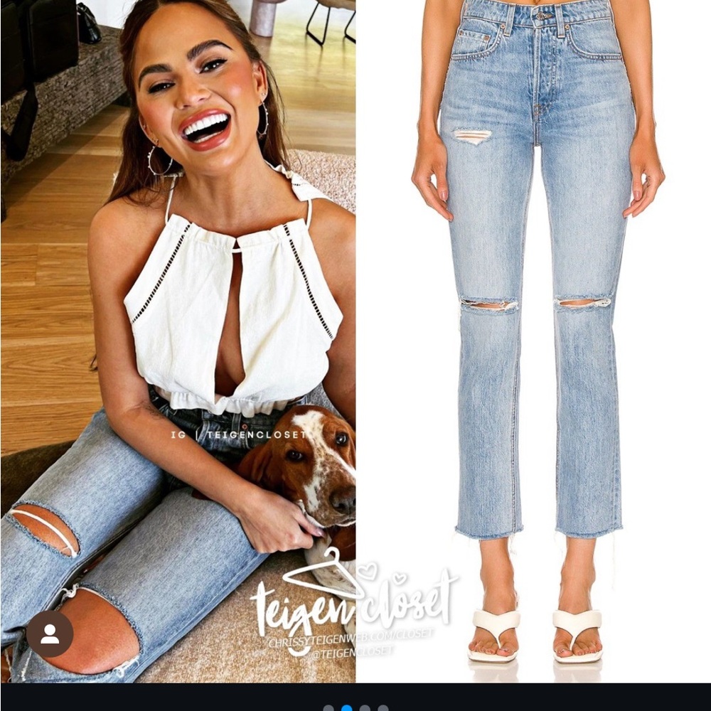 Karolina Petite High Rise Straight Crop in Point Loma
GRLFRND revolve